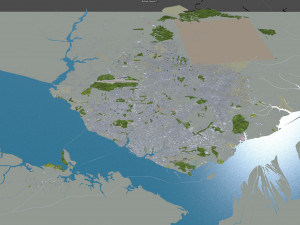 manaus city brazil 40km 3D Model