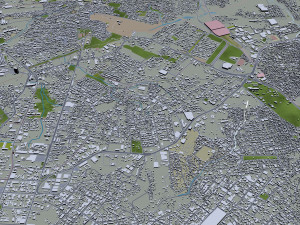 manaus city brazil 40km 3D Model