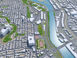 manchester city new hampshire usa 30km 3D Model