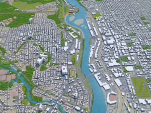 manchester city new hampshire usa 30km 3D Model