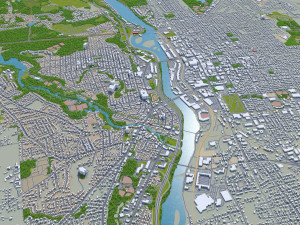 manchester city new hampshire usa 30km 3D Model