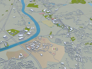 manchester city new hampshire usa 30km 3D Model