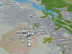 manchester city new hampshire usa 30km 3D Model