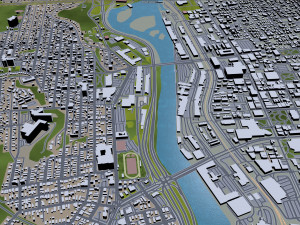 manchester city new hampshire usa 30km 3D Model