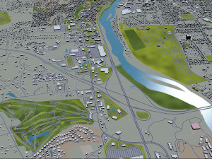 manchester city new hampshire usa 30km 3D Model