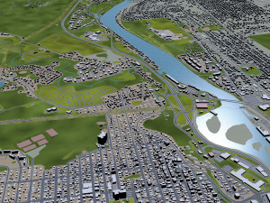 manchester city new hampshire usa 30km 3D Model