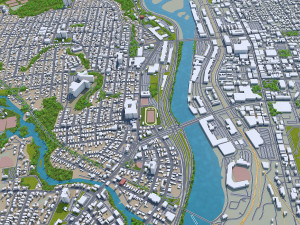 manchester city new hampshire usa 30km 3D Model