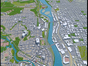 mcallen city texas usa 40km 3D 모델