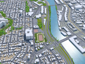 mcallen city texas usa 40km 3D 모델