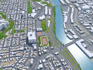 mcallen city texas usa 40km 3D Model