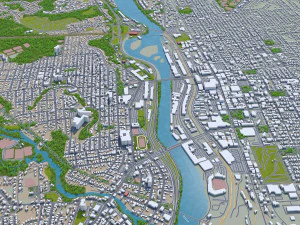 mcallen city texas usa 40km 3D Model