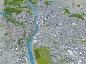 mcallen city texas usa 40km 3D Model