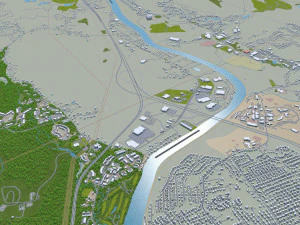 mcallen city texas usa 40km 3D Model