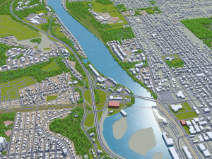 mcallen city texas usa 40km 3D 모델