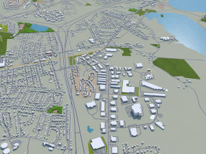 mcallen city texas usa 40km 3D 모델