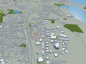 mcallen city texas usa 40km 3D Model