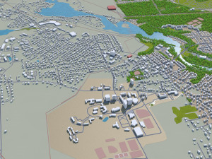 mcallen city texas usa 40km 3D 모델