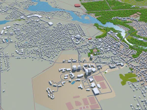 mcallen city texas usa 40km 3D Model
