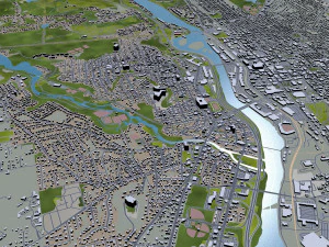 mcallen city texas usa 40km 3D Model