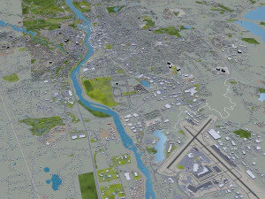 mcallen city texas usa 40km 3D Model