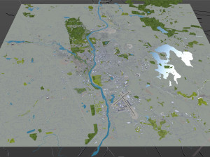 mcallen city texas usa 40km 3D 모델