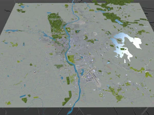 mcallen city texas usa 40km 3D Model