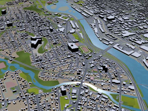 mcallen city texas usa 40km 3D Model