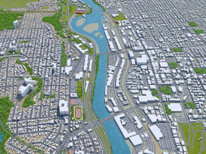 mcallen city texas usa 40km 3D 모델