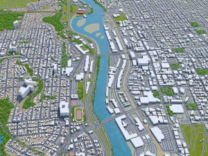 mcallen city texas usa 40km 3D Model