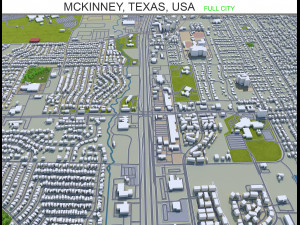mckinney city texas usa 20km 3D Model