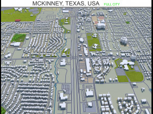 mckinney city texas usa 20km 3D 모델