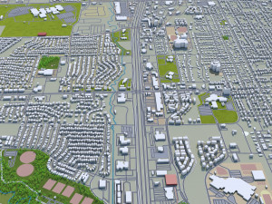mckinney city texas usa 20km 3D 모델