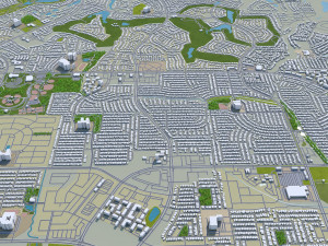 mckinney city texas usa 20km 3D 모델