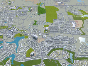 mckinney city texas usa 20km 3D 모델
