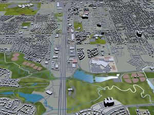 mckinney city texas usa 20km 3D 모델