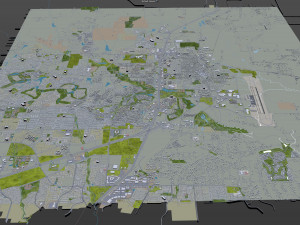 mckinney city texas usa 20km 3D 모델