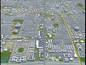 mesa city arizona usa 50km 3D Model