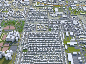 mesa city arizona usa 50km Model 3D