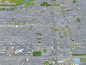 mesa city arizona usa 50km Model 3D