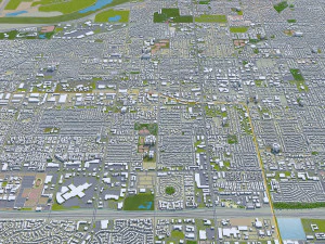 mesa city arizona usa 50km 3D Model