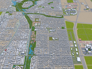 mesa city arizona usa 50km Model 3D