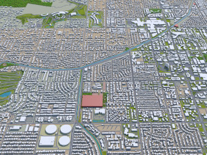 mesa city arizona usa 50km Model 3D