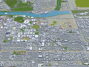 mesa city arizona usa 50km 3D Model