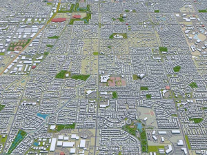 mesa city arizona usa 50km 3D Model