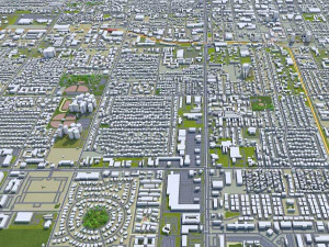 mesa city arizona usa 50km 3D Model