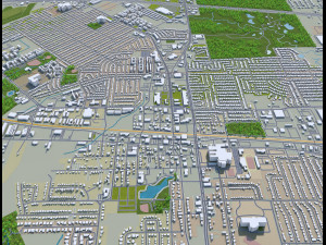 mesquite city texas usa 30km 3D Model