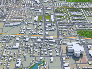 mesquite city texas usa 30km 3D Model