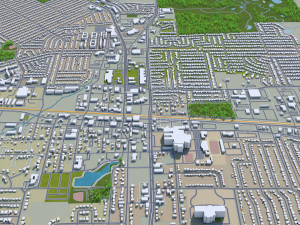 mesquite city texas usa 30km 3D Model