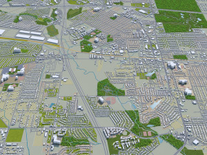 mesquite city texas usa 30km 3D Model