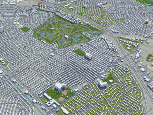 mesquite city texas usa 30km 3D Model